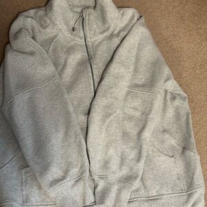 Lulu oversized Scuba Zip-Up Jacket